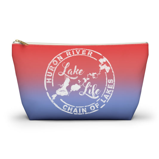 ***2 SIDED***  Accessory Pouch (T-bottom) - Huron River Chain of Lakes - HRCL LL