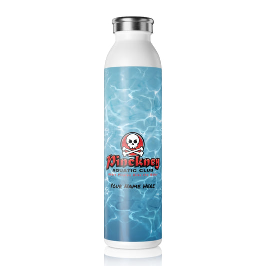 Custom Pinckney Aquatic Club Slim Water Bottle