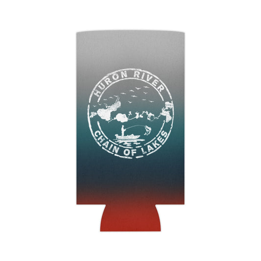 ***2 SIDED***  Regular & Slim Can Coolers 2 Sided - What Happens on the Lake - HRCL FL