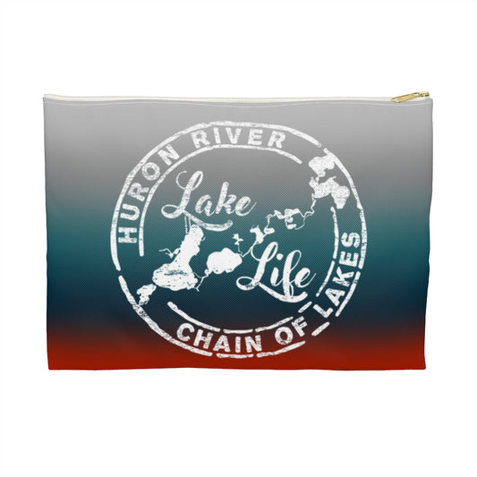 ***2 SIDED***  Accessory Pouch (Flat Bottom) - HRCL Lake Life Logo