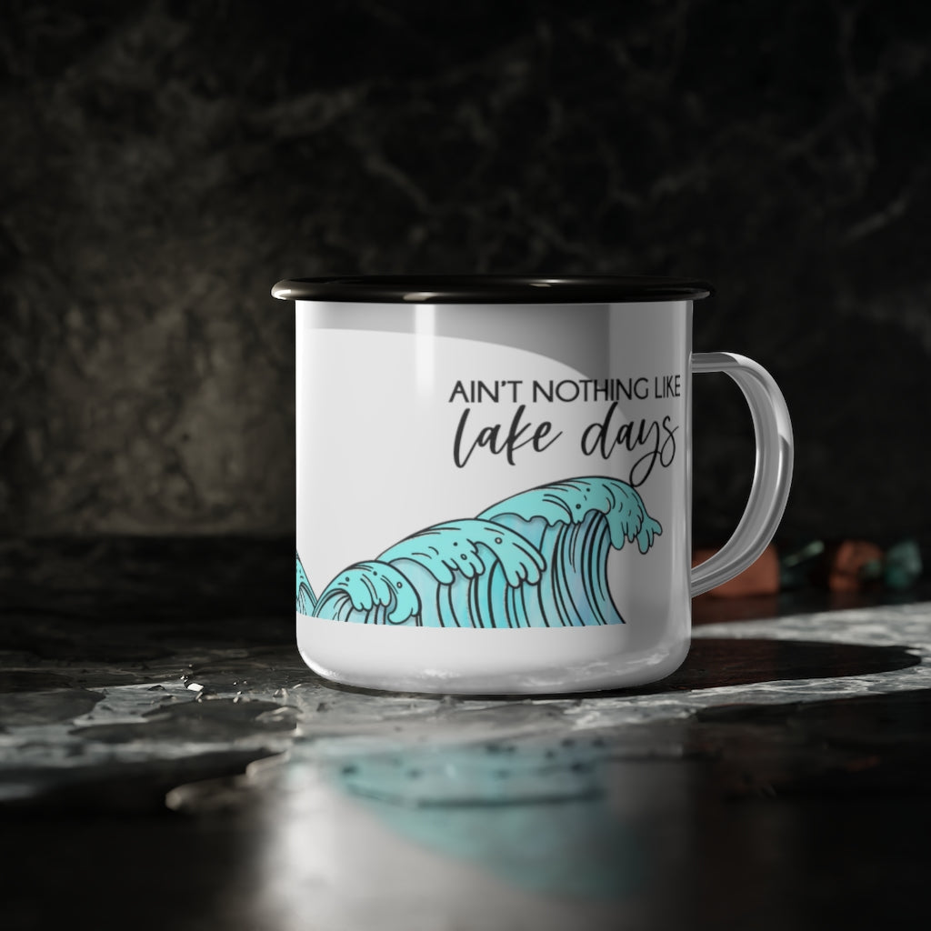 Boat Waves Sunrays Camp Mug Boat Waves Sunrays Camp Mug