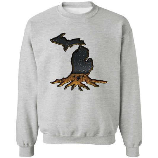 Michigan Roots Dark G180 Crewneck Pullover Sweatshirt