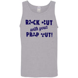 ***2 SIDED***  HRCL FL - Navy Rock Out with your Prop Out - 2 Sided G520 Cotton Tank Top 5.3 oz. ***2 SIDED***  HRCL FL - Navy Rock Out with your Prop Out - 2 Sided G520 Cotton Tank Top 5.3 oz.