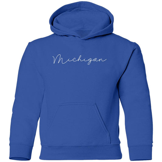 Michigan - Skinny - White G185B Youth Pullover Hoodie