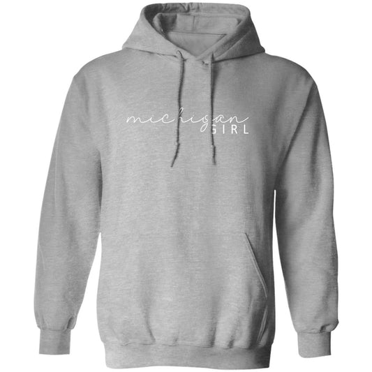 Michigan Girl - White G185 Pullover Hoodie