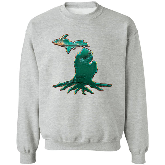 Michigan Roots Green G180 Crewneck Pullover Sweatshirt