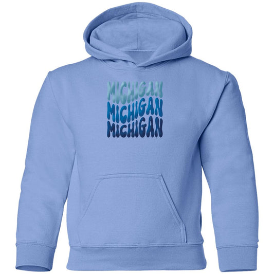 Michigan - Blues Colors G185B Youth Pullover Hoodie