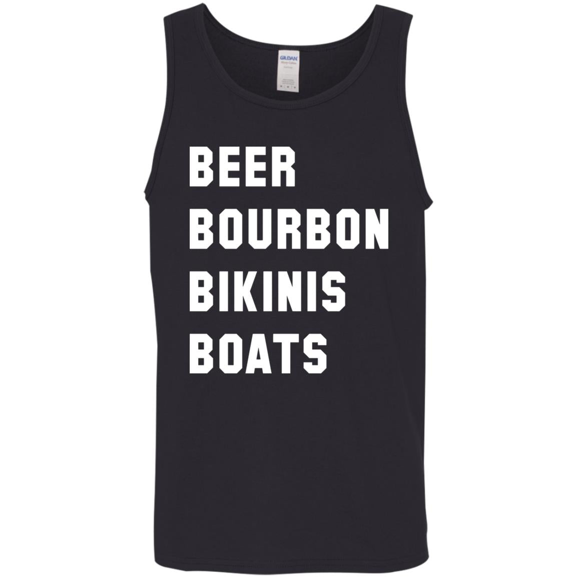 ***2 SIDED***  HRCL FL - Beer Bourbon Bikinis Boats - 2 Sided G520 Cotton Tank Top 5.3 oz. ***2 SIDED***  HRCL FL - Beer Bourbon Bikinis Boats - 2 Sided G520 Cotton Tank Top 5.3 oz.