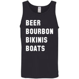 ***2 SIDED***  HRCL FL - Beer Bourbon Bikinis Boats - 2 Sided G520 Cotton Tank Top 5.3 oz. ***2 SIDED***  HRCL FL - Beer Bourbon Bikinis Boats - 2 Sided G520 Cotton Tank Top 5.3 oz.