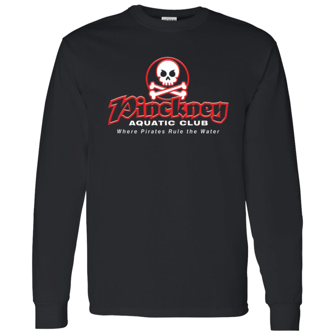 Pinckney Aquatic Club- R & W, G540 LS T-Shirt 5.3 oz. Pinckney Aquatic Club- R & W, G540 LS T-Shirt 5.3 oz.