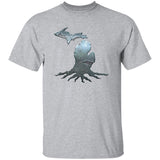 Michigan Roots Stone G500B Youth 5.3 oz 100% Cotton T-Shirt Michigan Roots Stone G500B Youth 5.3 oz 100% Cotton T-Shirt