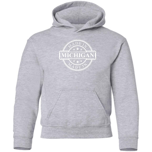 Made in Michigan - White G185B Youth Pullover Hoodie