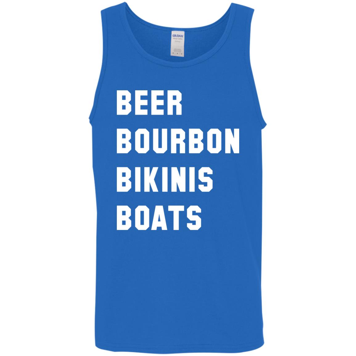 ***2 SIDED***  HRCL FL - Beer Bourbon Bikinis Boats - 2 Sided G520 Cotton Tank Top 5.3 oz. ***2 SIDED***  HRCL FL - Beer Bourbon Bikinis Boats - 2 Sided G520 Cotton Tank Top 5.3 oz.