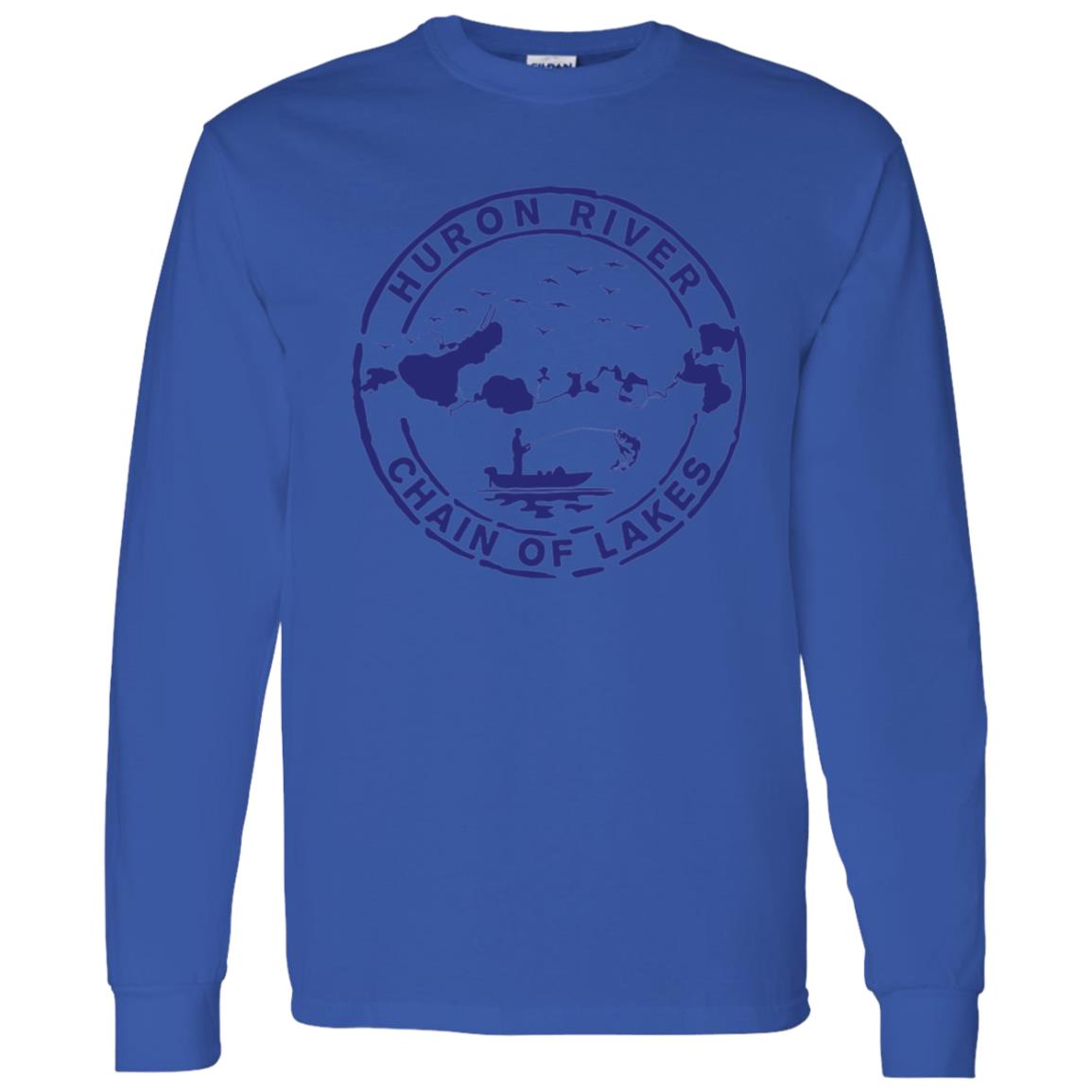 HRCL Fishing Logo Navy - G540 LS T-Shirt 5.3 oz. HRCL Fishing Logo Navy - G540 LS T-Shirt 5.3 oz.