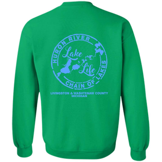 ***2 SIDED***  At the Lake Gettin' Tipsy HRCL LL 2 Sided G180 Crewneck Pullover Sweatshirt