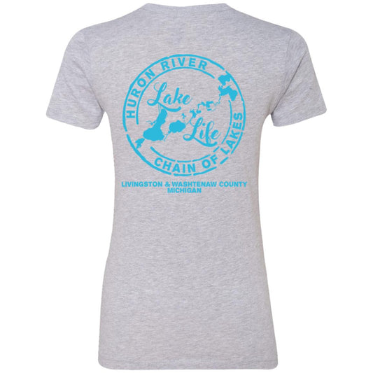 ***2 SIDED***  The Lake is My Happy Place HRCL LL 2 Sided NL3900 Ladies' Boyfriend T-Shirt