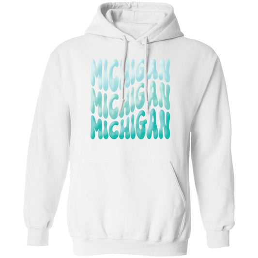 Michigan - Turquoise Colors G185 Pullover Hoodie