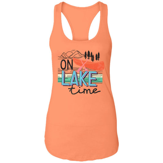 ***2 SIDED***  On Lake Time HRCL LL 2 Sided NL1533 Ladies Ideal Racerback Tank