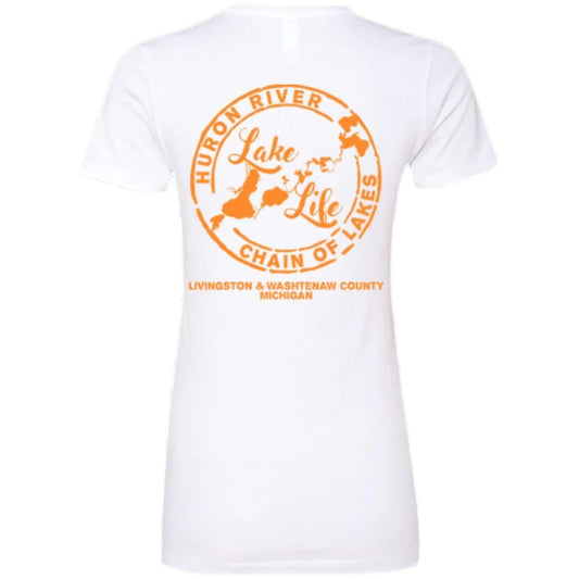 ***2 SIDED***  Life is Better at the Lake HRCL LL 2 Sided NL3900 Ladies' Boyfriend T-Shirt