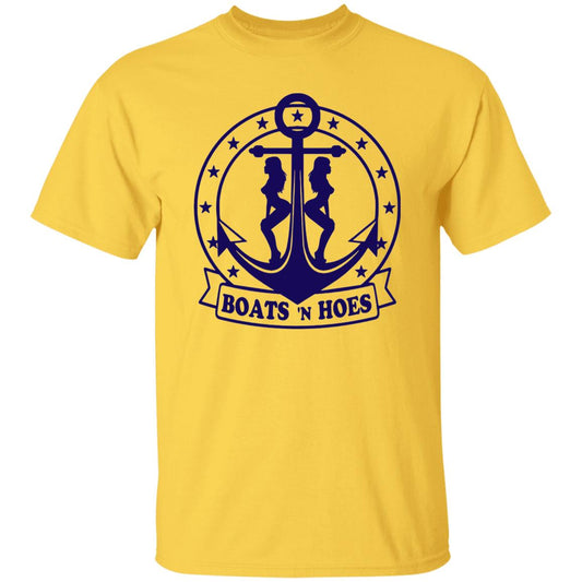 ***2 SIDED***  HRCL FL - Navy Boats N Hoes - 2 Sided G500 5.3 oz. T-Shirt