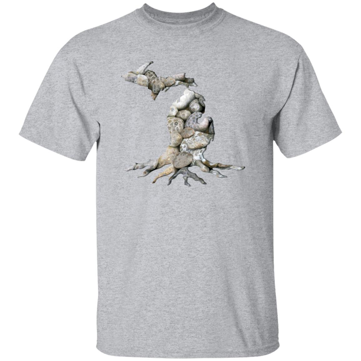Michigan Roots Petoskey Stones G500B Youth 5.3 oz 100% Cotton T-Shirt Michigan Roots Petoskey Stones G500B Youth 5.3 oz 100% Cotton T-Shirt