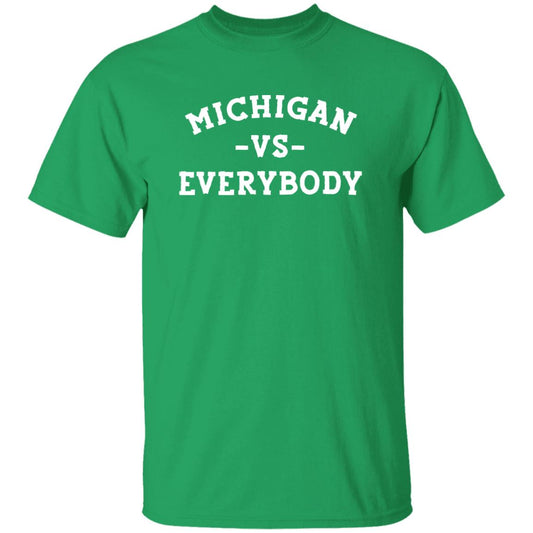 Michigan VS Everybody - White G500B Youth 5.3 oz 100% Cotton T-Shirt