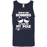 ***2 SIDED***  HRCL FL - Show Me Your Bobbers I'll Show You My Pole - 2 Sided G520 Cotton Tank Top 5.3 oz. ***2 SIDED***  HRCL FL - Show Me Your Bobbers I'll Show You My Pole - 2 Sided G520 Cotton Tank Top 5.3 oz.