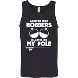 ***2 SIDED***  HRCL FL - Show Me Your Bobbers I'll Show You My Pole - 2 Sided G520 Cotton Tank Top 5.3 oz. ***2 SIDED***  HRCL FL - Show Me Your Bobbers I'll Show You My Pole - 2 Sided G520 Cotton Tank Top 5.3 oz.