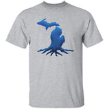 Michigan Roots Blue G500B Youth 5.3 oz 100% Cotton T-Shirt Michigan Roots Blue G500B Youth 5.3 oz 100% Cotton T-Shirt