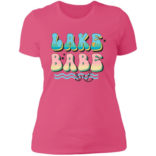 ***2 SIDED***  Lake Babe HRCL LL 2 Sided NL3900 Ladies' Boyfriend T-Shirt