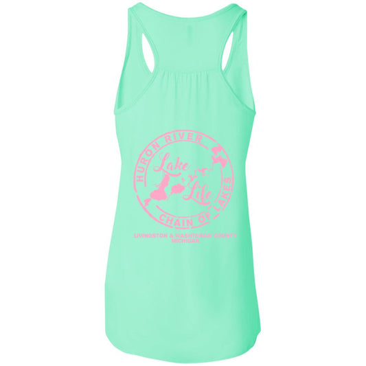 ***2 SIDED***  Pontoon Hair HRCL LL 2 Sided B8800 Flowy Racerback Tank