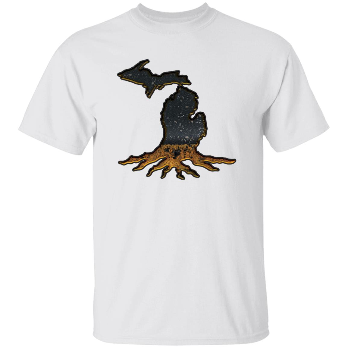 Michigan Roots Dark G500B Youth 5.3 oz 100% Cotton T-Shirt Michigan Roots Dark G500B Youth 5.3 oz 100% Cotton T-Shirt