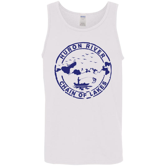 HRCL Fishing Logo Navy - G520 Cotton Tank Top 5.3 oz.