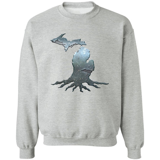 Michigan Roots Stone G180 Crewneck Pullover Sweatshirt