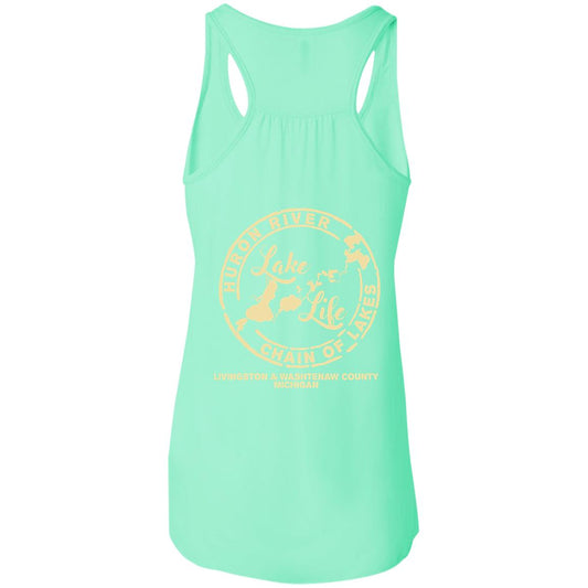 ***2 SIDED***  Lake Babe HRCL LL 2 Sided B8800 Flowy Racerback Tank