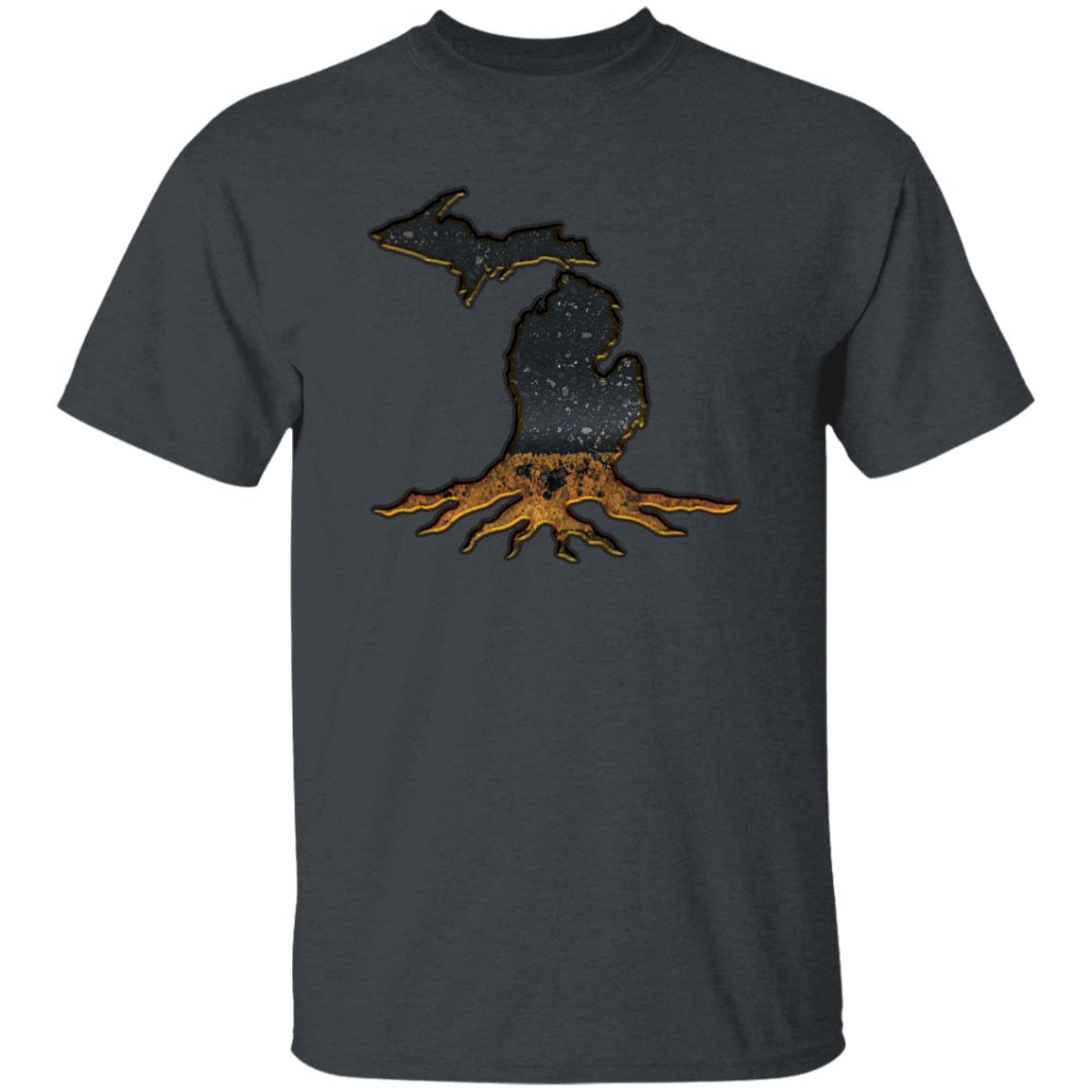 Michigan Roots Dark G500B Youth 5.3 oz 100% Cotton T-Shirt Michigan Roots Dark G500B Youth 5.3 oz 100% Cotton T-Shirt