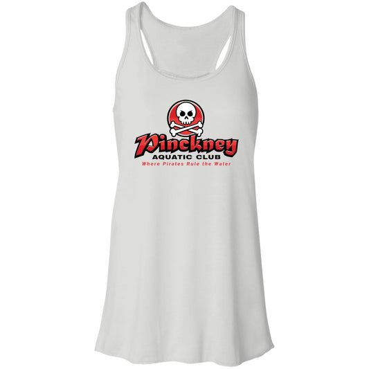 Pinckney Aquatic Club - B, W & R, B8800 Flowy Racerback Tank