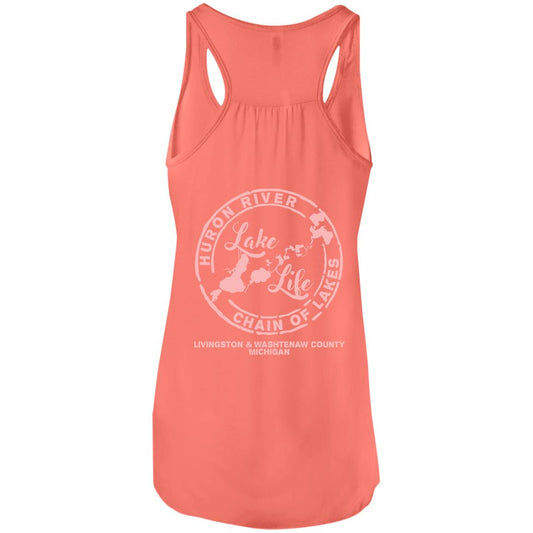 ***2 SIDED***  Lake Bum HRCL LL 2 Sided B8800 Flowy Racerback Tank