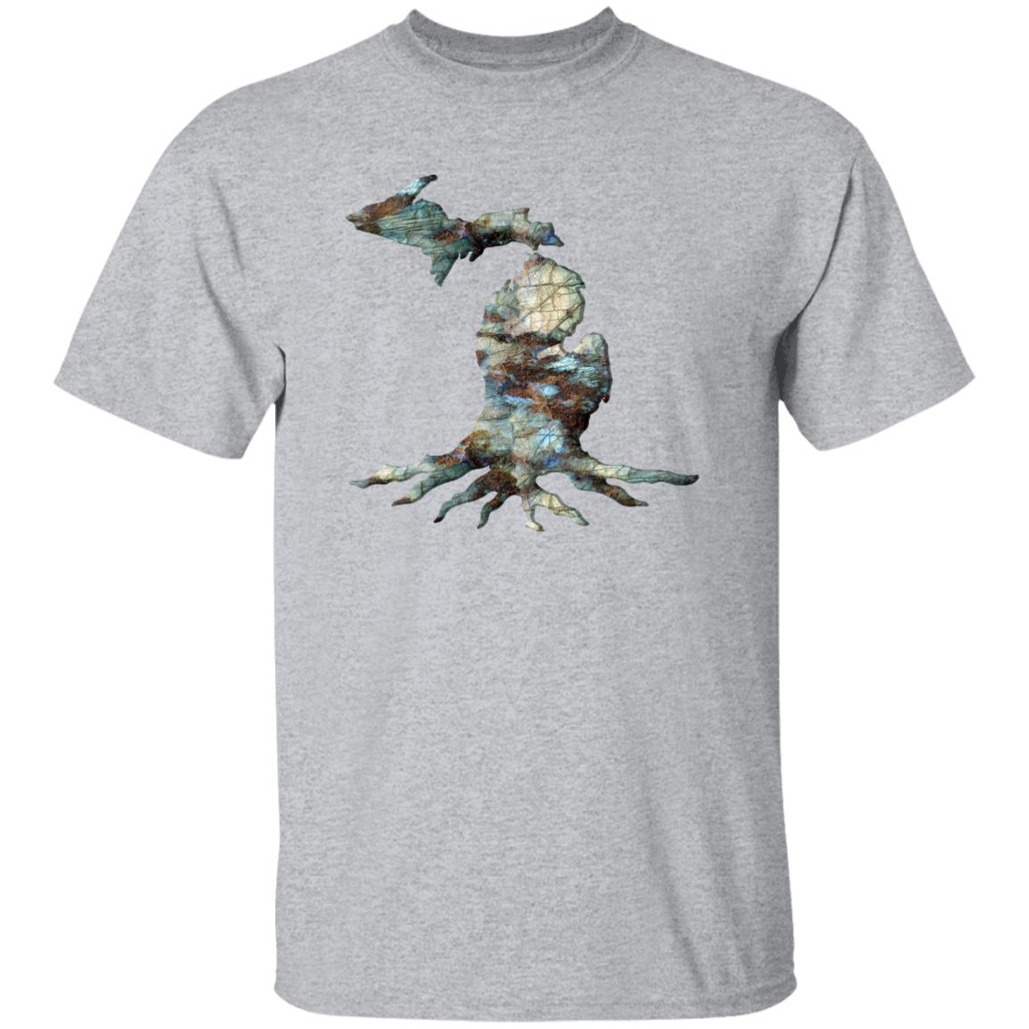 Michigan Roots Stones G500B Youth 5.3 oz 100% Cotton T-Shirt Michigan Roots Stones G500B Youth 5.3 oz 100% Cotton T-Shirt