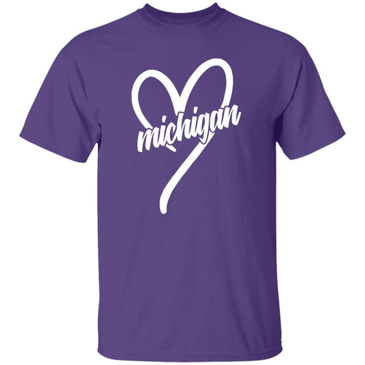 Michigan Heart - White G500 5.3 oz. T-Shirt