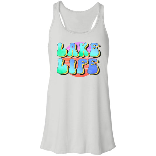 ***2 SIDED***  Lake Life  HRCL LL 2 Sided B8800 Flowy Racerback Tank