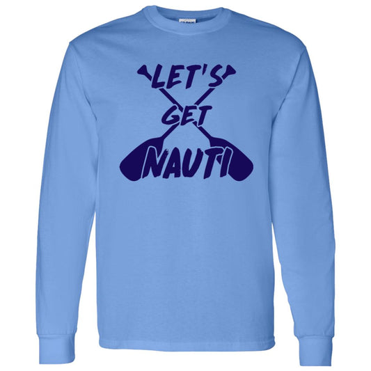 ***2 SIDED***  HRCL FL - Navy Lets Get Nauti - 2 Sided G540 LS T-Shirt 5.3 oz.