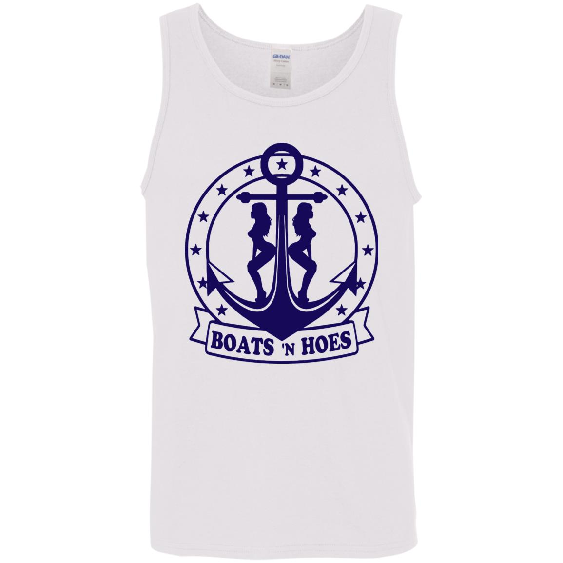 ***2 SIDED***  HRCL FL - Navy Boats N Hoes - 2 Sided G520 Cotton Tank Top 5.3 oz. ***2 SIDED***  HRCL FL - Navy Boats N Hoes - 2 Sided G520 Cotton Tank Top 5.3 oz.