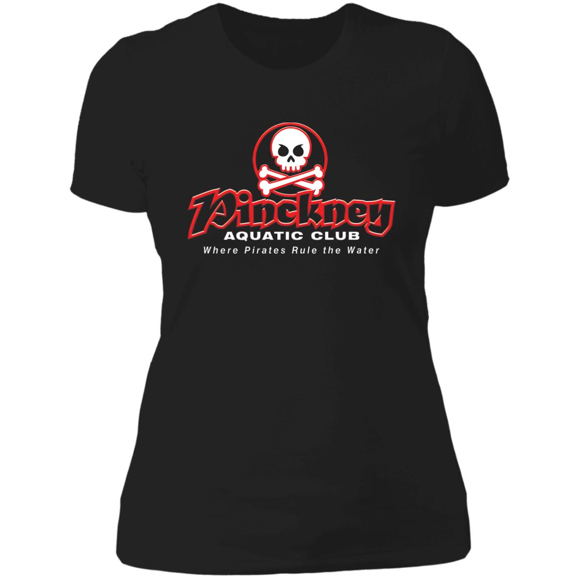 Pinckney Aquatic Club- R & W, NL3900 Ladies' Boyfriend T-Shirt Pinckney Aquatic Club- R & W, NL3900 Ladies' Boyfriend T-Shirt