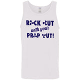 ***2 SIDED***  HRCL FL - Navy Rock Out with your Prop Out - 2 Sided G520 Cotton Tank Top 5.3 oz. ***2 SIDED***  HRCL FL - Navy Rock Out with your Prop Out - 2 Sided G520 Cotton Tank Top 5.3 oz.