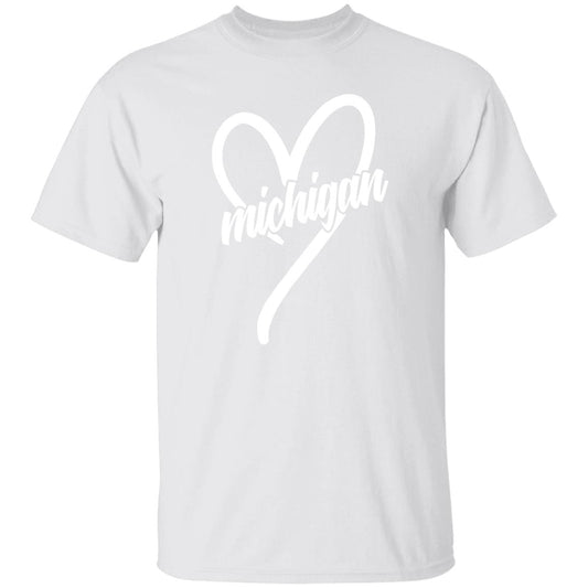 Michigan Heart - White G500 5.3 oz. T-Shirt
