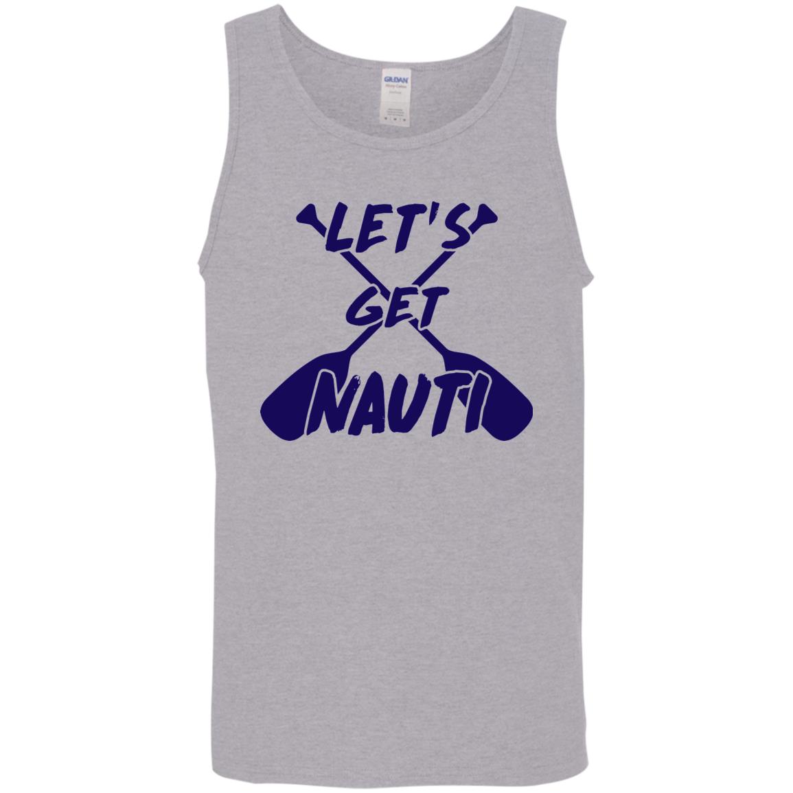 ***2 SIDED***  HRCL FL - Navy Lets Get Nauti - 2 Sided G520 Cotton Tank Top 5.3 oz. ***2 SIDED***  HRCL FL - Navy Lets Get Nauti - 2 Sided G520 Cotton Tank Top 5.3 oz.