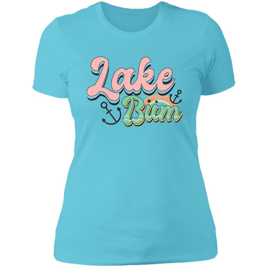***2 SIDED***  Lake Bum HRCL LL 2 Sided NL3900 Ladies' Boyfriend T-Shirt