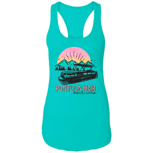 ***2 SIDED***  Pontoon Hair HRCL LL 2 Sided NL1533 Ladies Ideal Racerback Tank