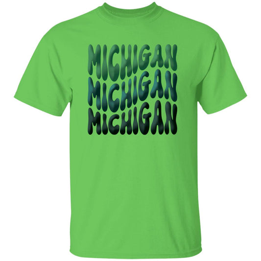 Michigan - Green Colors G500B Youth 5.3 oz 100% Cotton T-Shirt